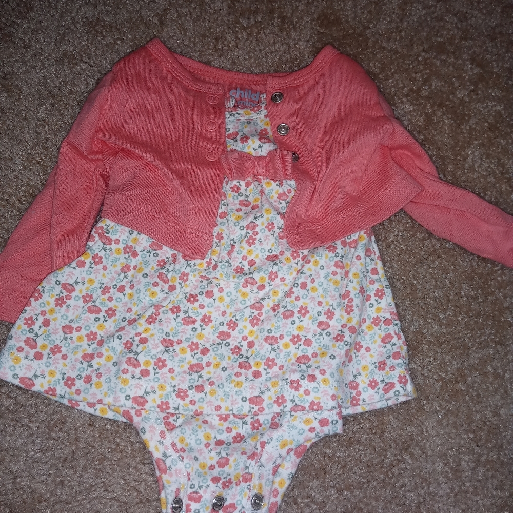 Dress and cardigan